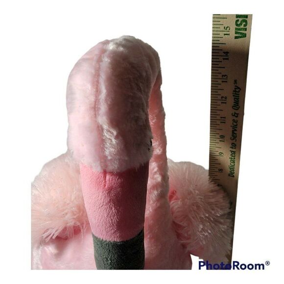 Pink Flamingo 25" Plush Stuffed Animal Sitting Shelf Chair Sitter Sparkle Wings - Picture 10 of 12
